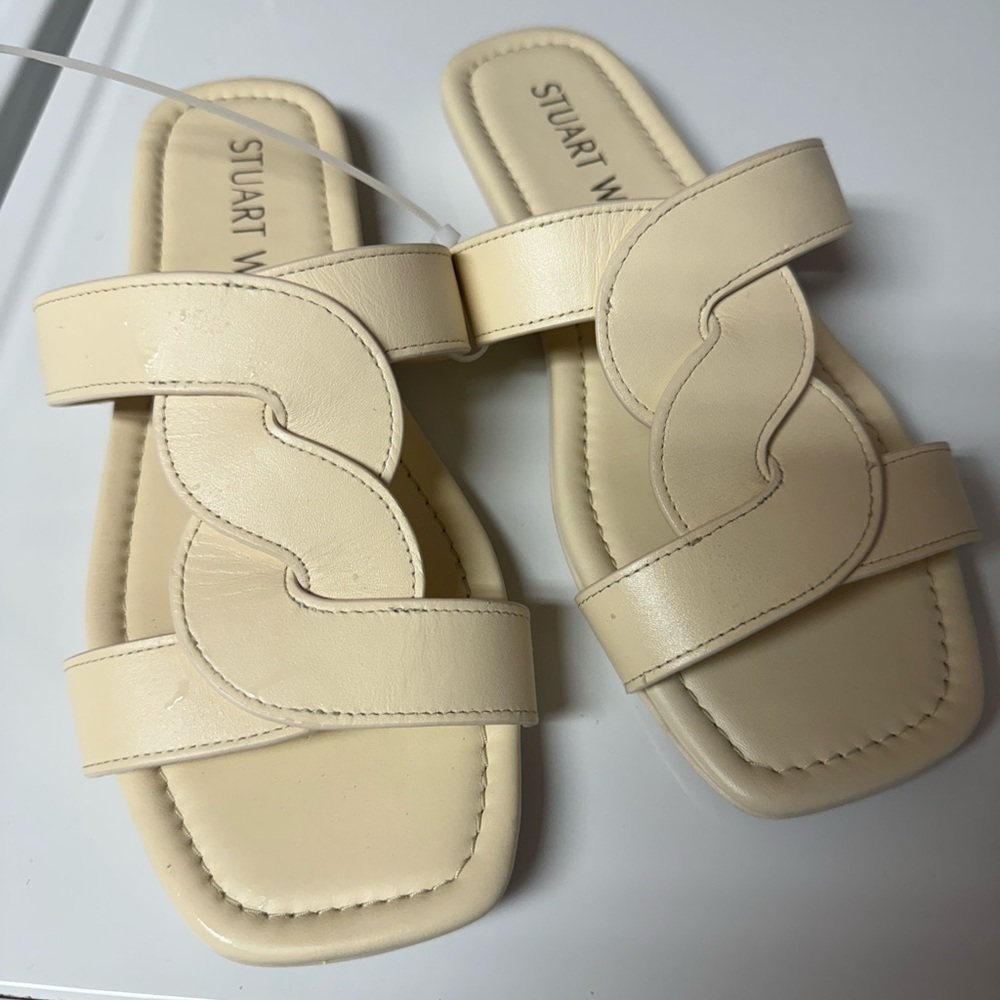 Stuart Weitzman Ibiza leather slides 6.5 B - Picture 5 of 13